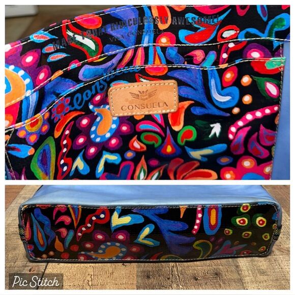 Consuela Austin Sophie Blue Floral large Tote Bag - Picture 7 of 16